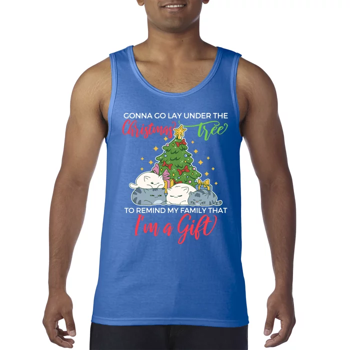 Gonna Go Lay Under The Christmas Tree Sarcastic Xmas Gift Tank Top