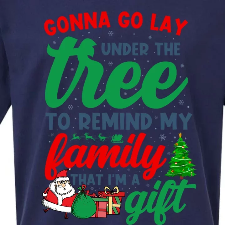 Gonna Go Lay Under The Tree Christmas Family Matching Xmas Meaningful Gift Sueded Cloud Jersey T-Shirt