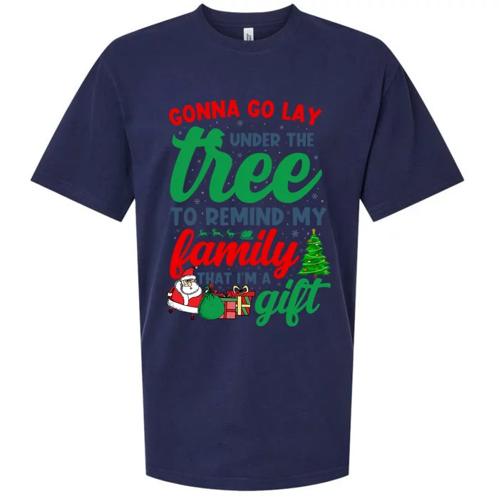 Gonna Go Lay Under The Tree Christmas Family Matching Xmas Meaningful Gift Sueded Cloud Jersey T-Shirt