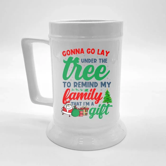 Gonna Go Lay Under The Tree Christmas Family Matching Xmas Meaningful Gift Front & Back Beer Stein