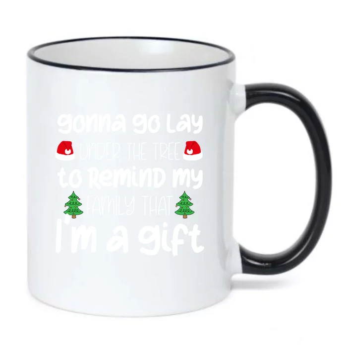 Gonna Go Lay Under The Tree Christmas Funny Xgiftmas Pajama Gift Black Color Changing Mug