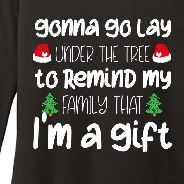 Gonna Go Lay Under The Tree Christmas Funny Xgiftmas Pajama Gift Womens CVC Long Sleeve Shirt