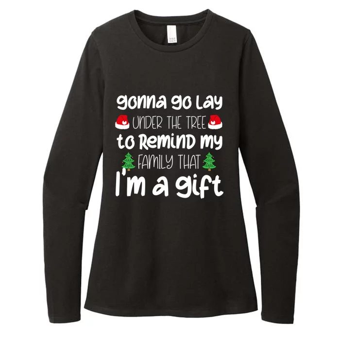 Gonna Go Lay Under The Tree Christmas Funny Xgiftmas Pajama Gift Womens CVC Long Sleeve Shirt