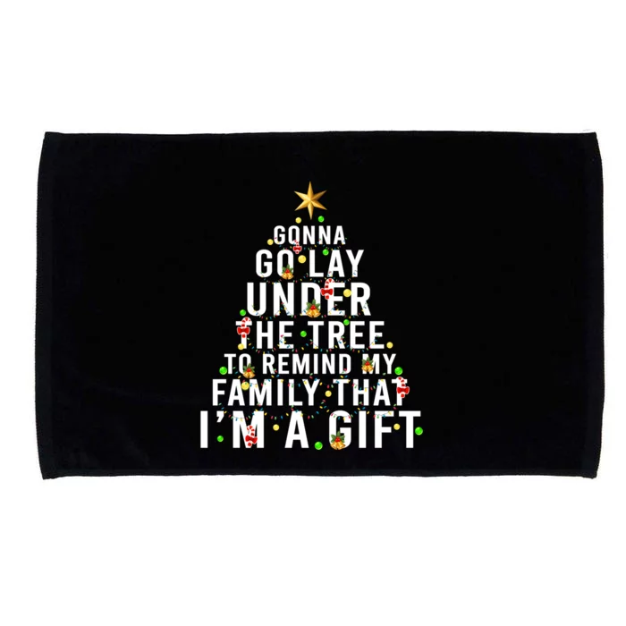 Gonna Go Lay Under The Tree Christmas Funny Gift Microfiber Hand Towel