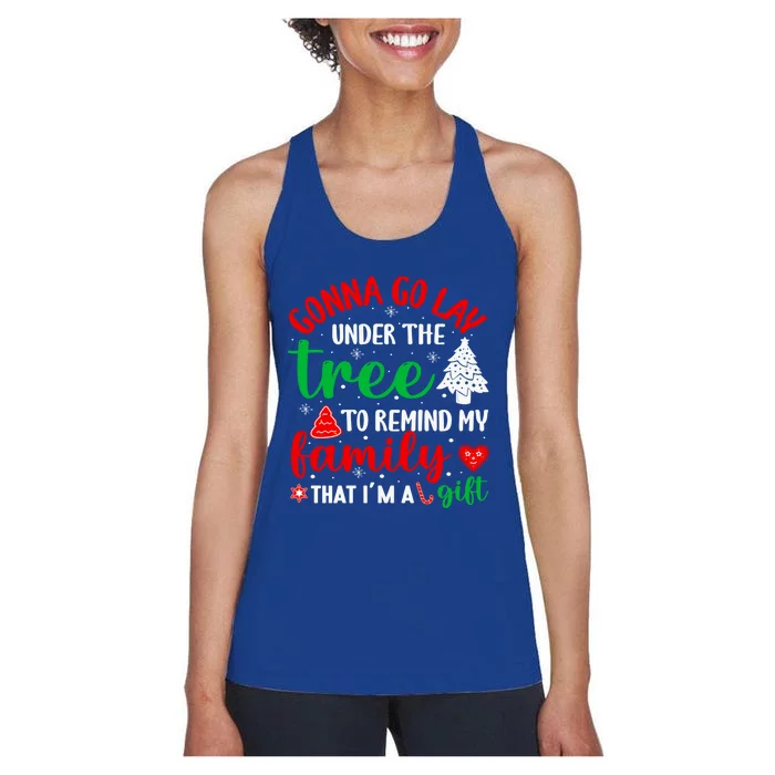 Gonna Go Lay Under The Tree Christmas Funny XMas Pajama Gift Women's Racerback Tank