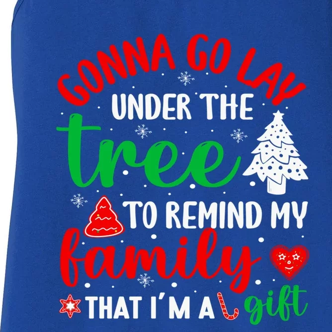 Gonna Go Lay Under The Tree Christmas Funny XMas Pajama Gift Women's Racerback Tank