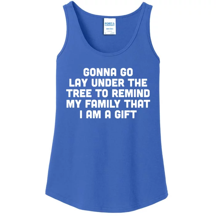 Gonna Go Lay Under Tree Family Christmas Outfit To Impress Gift Ladies Essential Tank