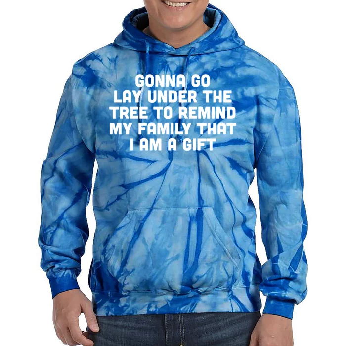 Gonna Go Lay Under Tree Family Christmas Outfit To Impress Gift Tie Dye Hoodie