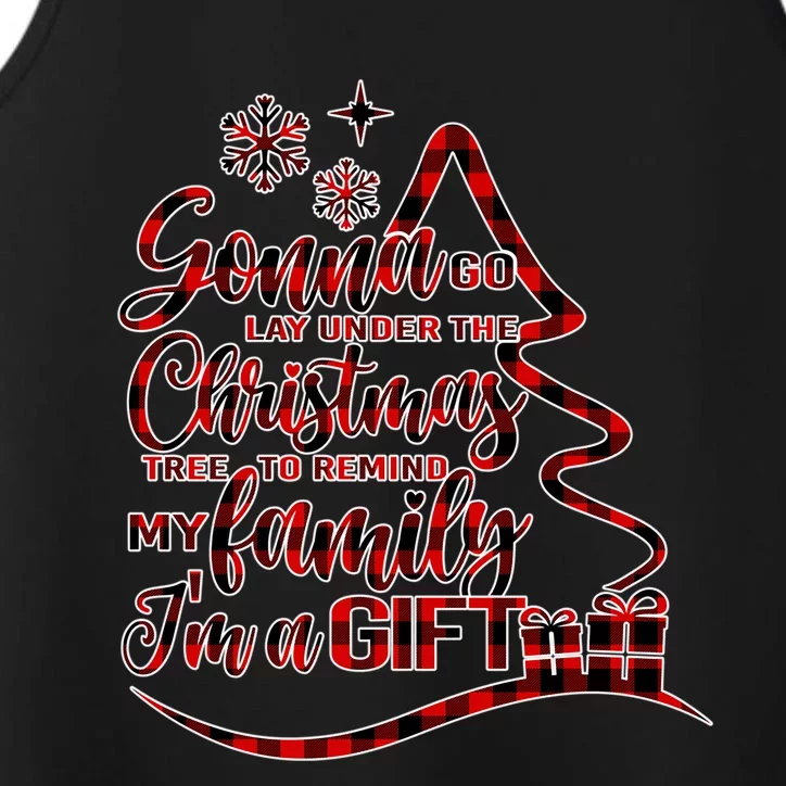 Gonna Go Lay Under The Christmas Tree Matching Family Xmas Funny Gift Performance Tank