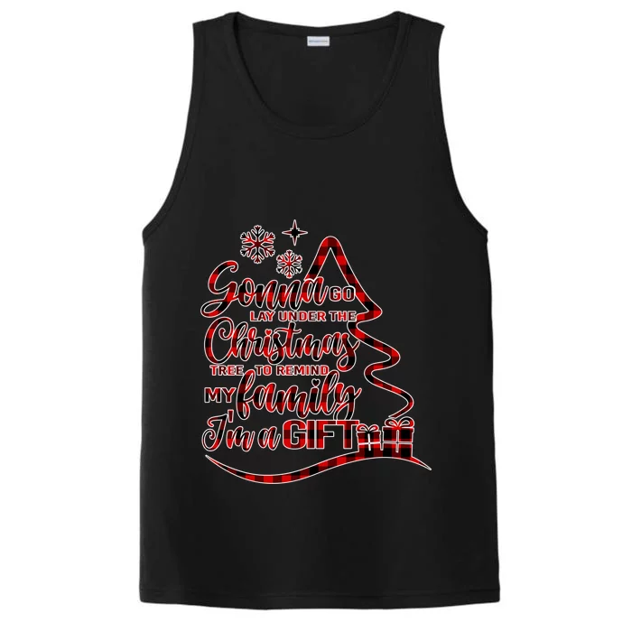 Gonna Go Lay Under The Christmas Tree Matching Family Xmas Funny Gift Performance Tank