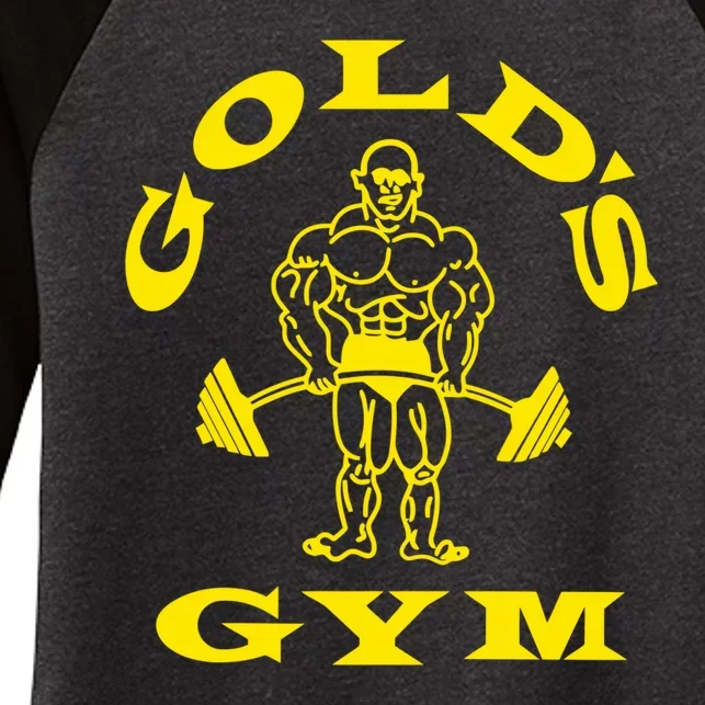 Gold's Gym Logo Women's Tri-Blend 3/4-Sleeve Raglan Shirt