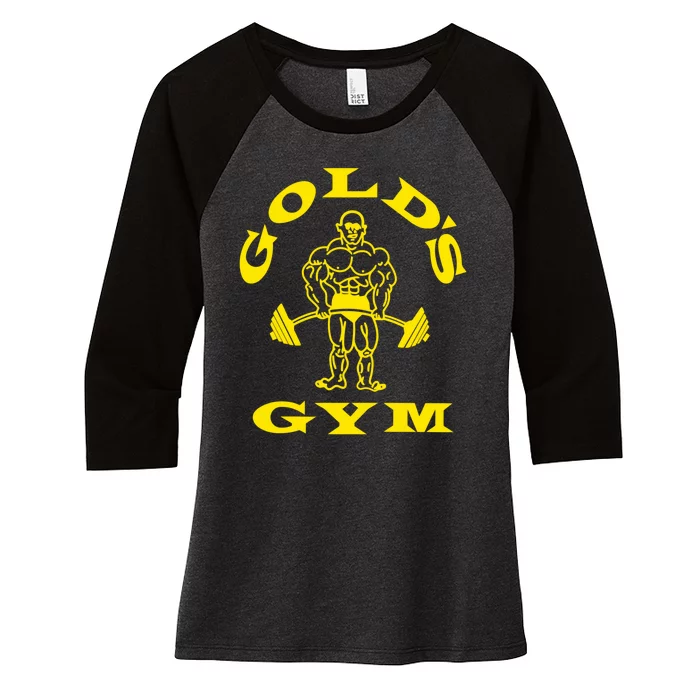 Gold's Gym Logo Women's Tri-Blend 3/4-Sleeve Raglan Shirt