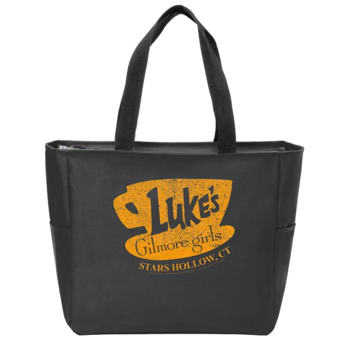 Gilmore Girl LukeS Diner Stars Hollow Zip Tote Bag