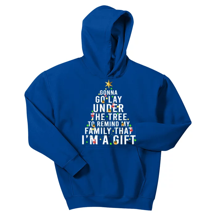 Gonna Go Lay Under The Tree Christmas Funny Gift Kids Hoodie