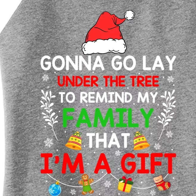 Gonna Go Lay Under The Tree To Remind My Family Funny Xmas Gift Women’s Perfect Tri Rocker Tank