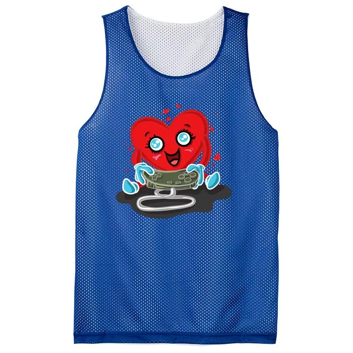 Gaming Gamer Love Valentines Day Gift Mesh Reversible Basketball Jersey Tank