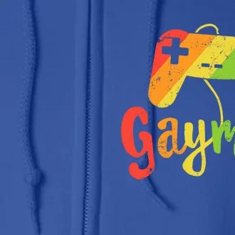 Gaymer Gift Lgbt Pride Gay Gamer Rainbow Flag Gift Full Zip Hoodie