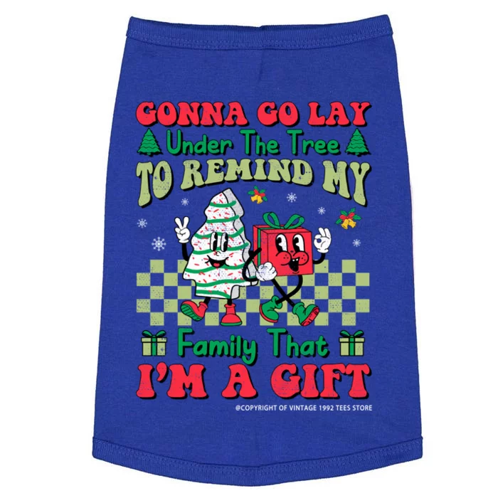 Gonna Go Lay Under The Tree Christmas Tree Cakes Debbie Xmas Funny Gift Doggie Tank