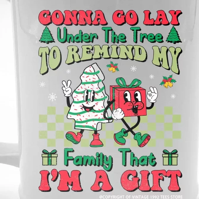 Gonna Go Lay Under The Tree Christmas Tree Cakes Debbie Xmas Funny Gift Front & Back Beer Stein