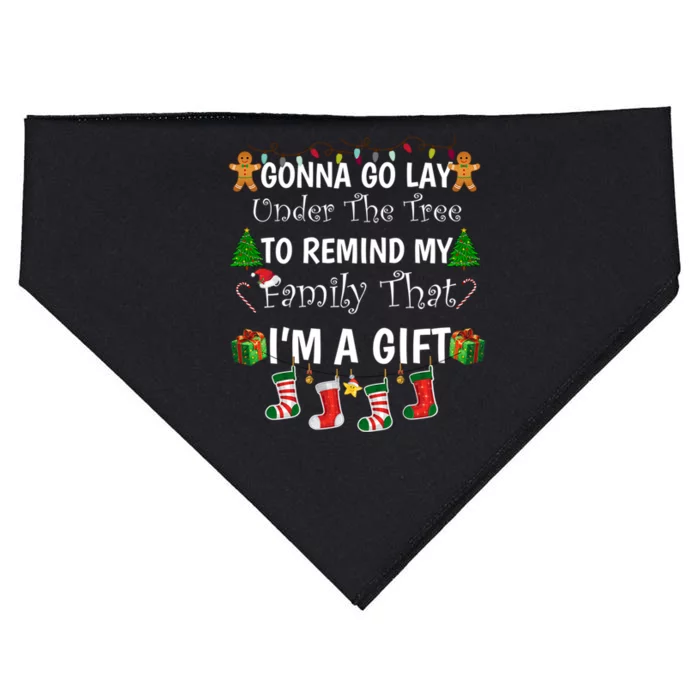 Gonna Go Lay Under Tree To Remind My Family That IM A Funny Gift Cute Gift USA-Made Doggie Bandana