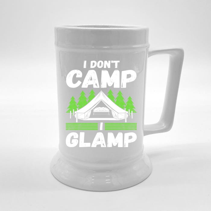 Glamper Glamp Life Outdoor I Dont Camp I Glamp Front & Back Beer Stein