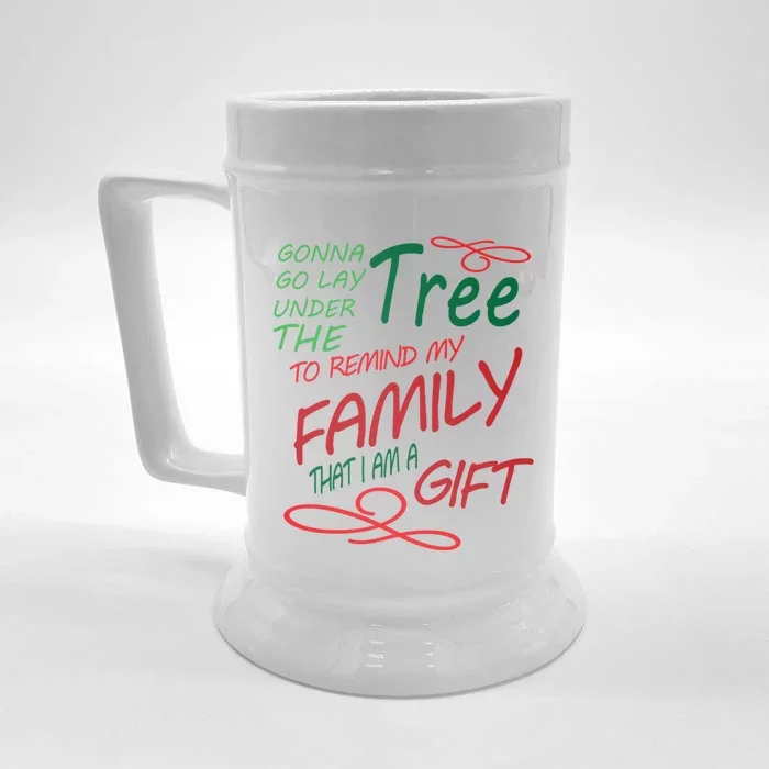 Gonna Go Lay Under The Tree To Remind That I Am A Gift Funny Gift Front & Back Beer Stein