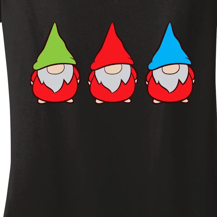 Garden Gnome Lover Cute Garden Gnomes Premium Women's V-Neck T-Shirt