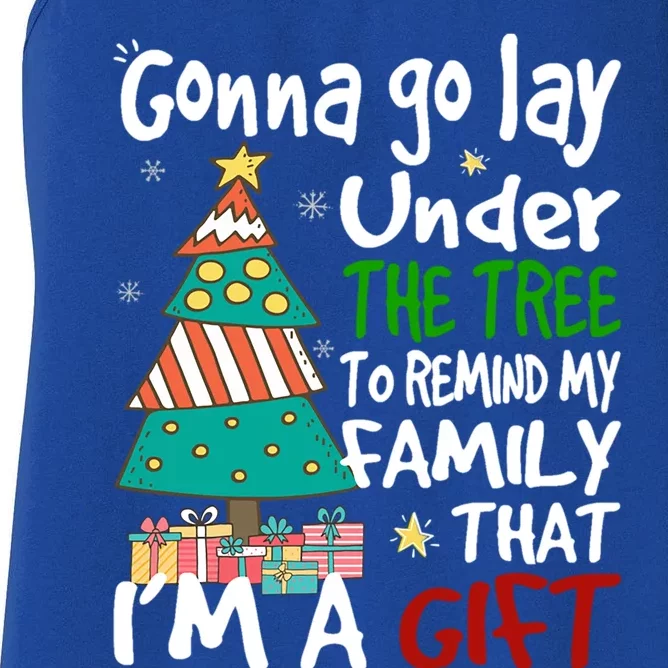 Gonna Go Lay Under The Tree To Remind My Family Christmas Cute Gift Women's Racerback Tank