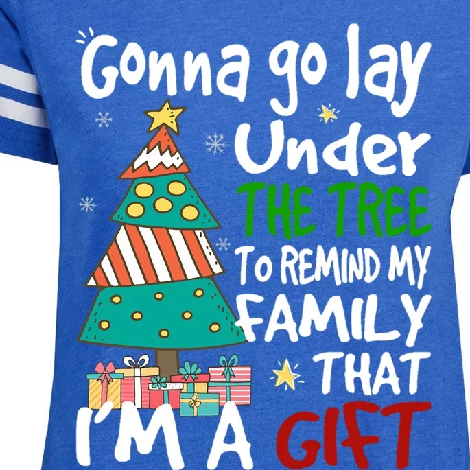 Gonna Go Lay Under The Tree To Remind My Family Christmas Cute Gift Enza Ladies Jersey Football T-Shirt