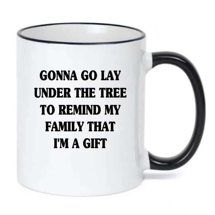 Gonna Go Lay Under The Tree To Remind My Family Funny Xmas Gift Black Color Changing Mug