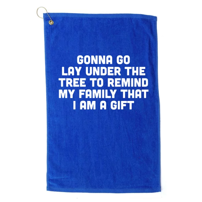 Gonna Go Lay Under Tree Family Christmas Outfit To Impress Gift Platinum Collection Golf Towel