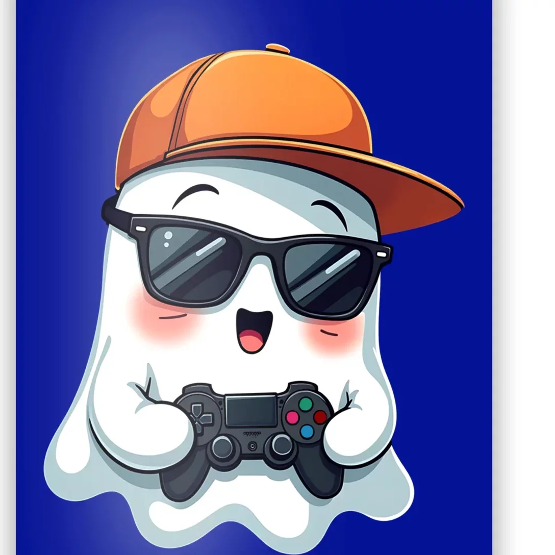 Gamer Ghost Lazy Halloween Costume Cool Videogame Gaming Cool Gift Poster