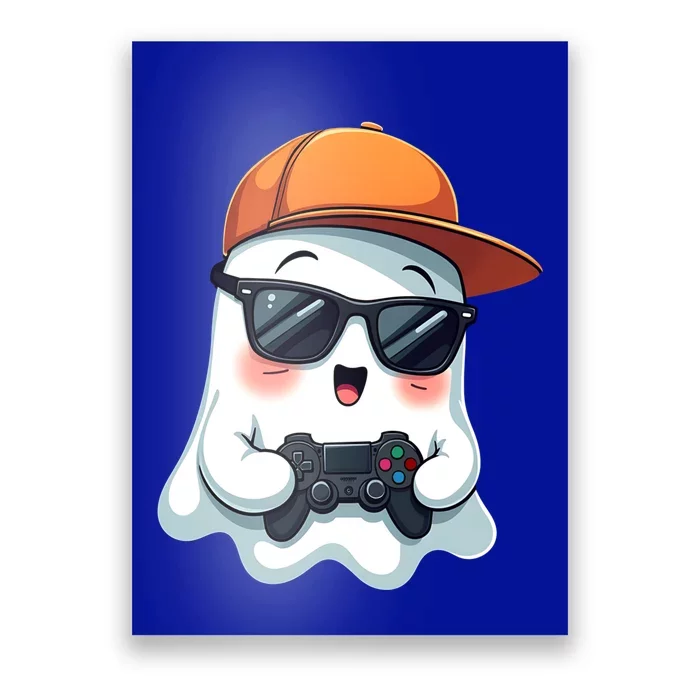 Gamer Ghost Lazy Halloween Costume Cool Videogame Gaming Cool Gift Poster