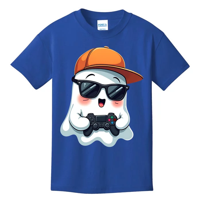 Gamer Ghost Lazy Halloween Costume Cool Videogame Gaming Cool Gift Kids T-Shirt