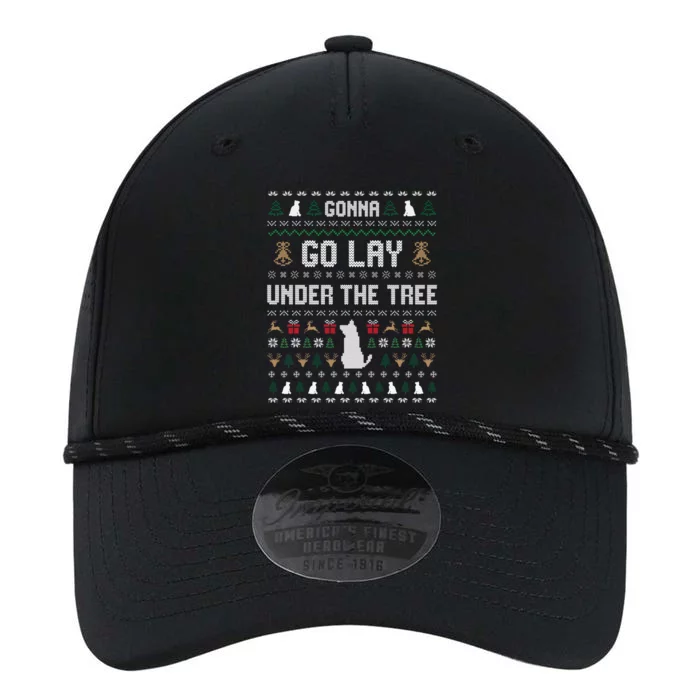 Gonna Go Lay Under Tree Holiday Ugly Christmas Sweater Gift Performance The Dyno Cap