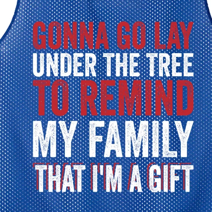 Gonna Go Lay Under Tree To Remind My Family Humor Saying Funny Gift Mesh Reversible Basketball Jersey Tank