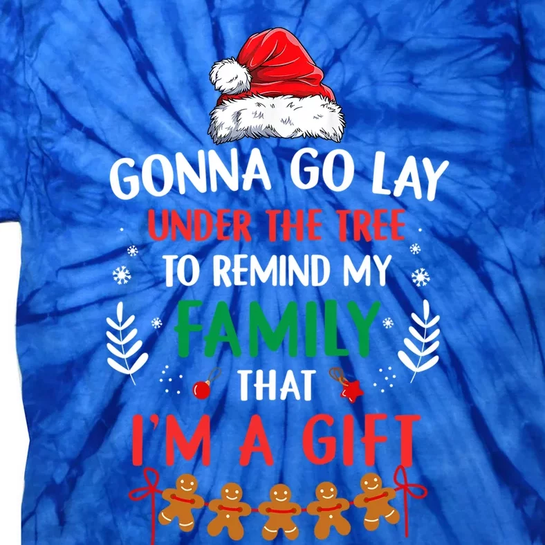 Gonna Go Lay Under The Tree Christmas Santa Hat Xmas Family Meaningful Gift Tie-Dye T-Shirt