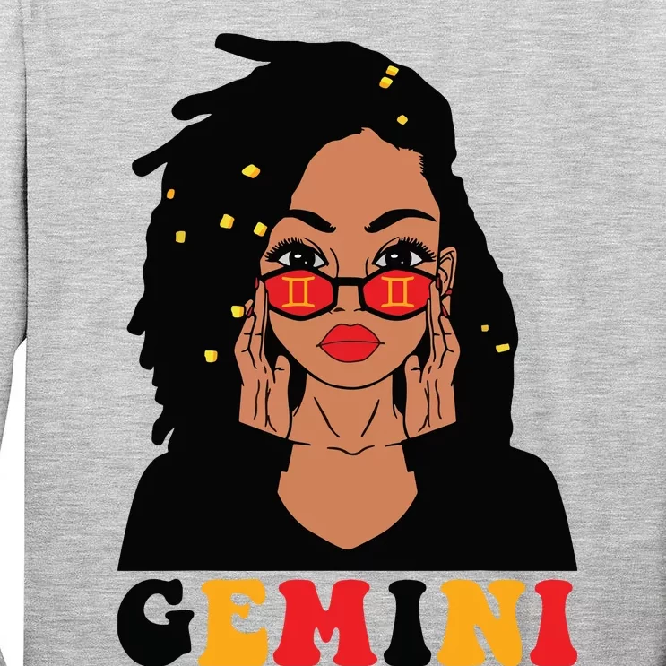 Gemini Girl Locd Woman Zodiac Signs Birthday Girl Tall Long Sleeve T-Shirt