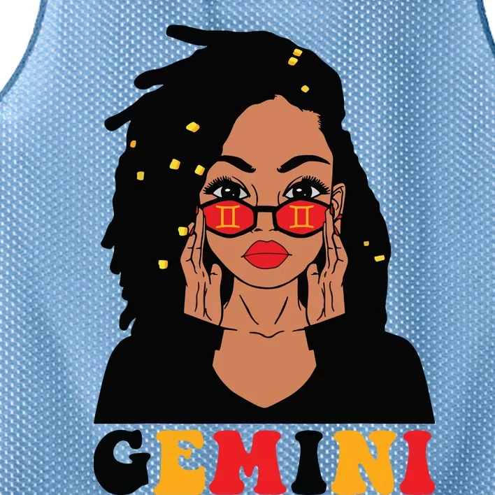 Gemini Girl Locd Woman Zodiac Signs Birthday Girl Mesh Reversible Basketball Jersey Tank