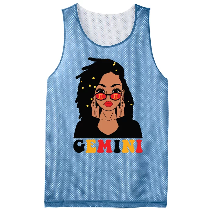 Gemini Girl Locd Woman Zodiac Signs Birthday Girl Mesh Reversible Basketball Jersey Tank