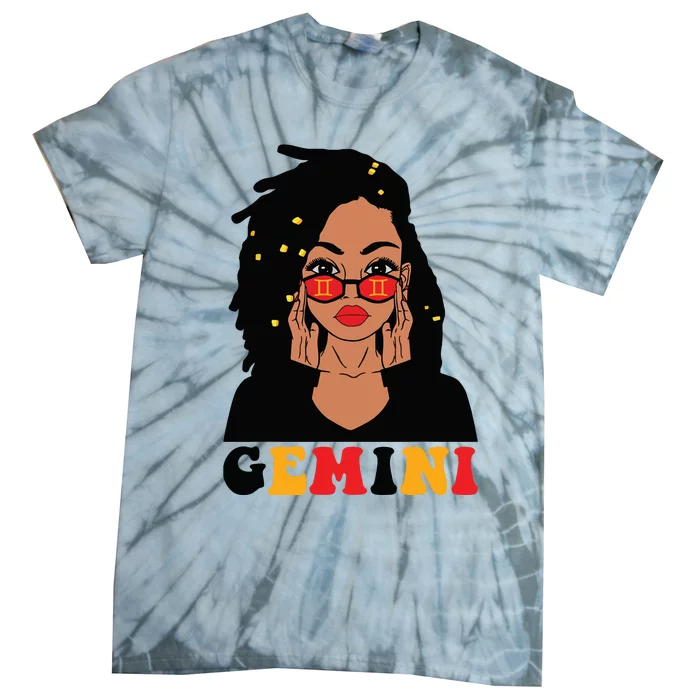 Gemini Girl Locd Woman Zodiac Signs Birthday Girl Tie-Dye T-Shirt