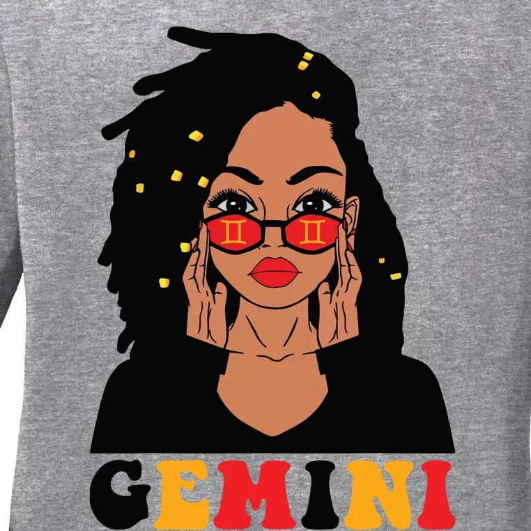 Gemini Girl Locd Woman Zodiac Signs Birthday Girl Ladies Long Sleeve Shirt