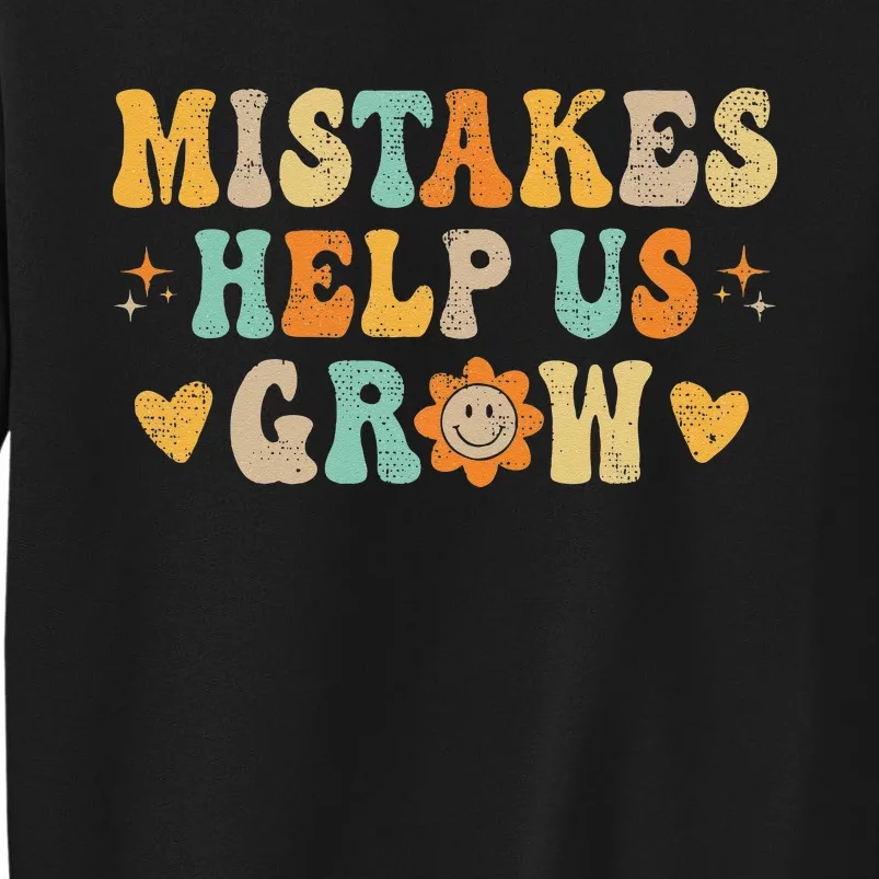 Groovy Growth Mindset Positive Retro Teachers Back To School Tall Sweatshirt