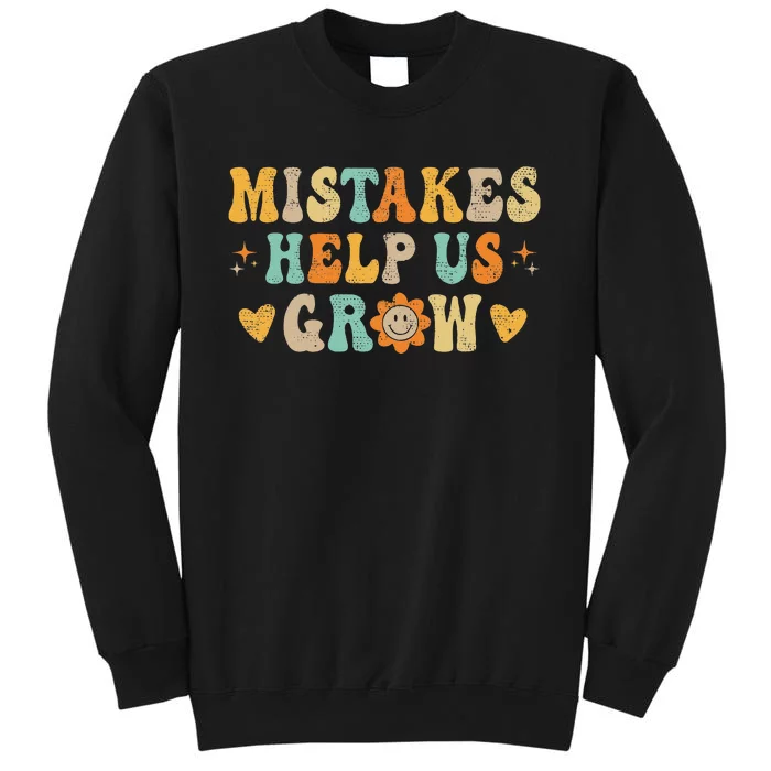 Groovy Growth Mindset Positive Retro Teachers Back To School Tall Sweatshirt