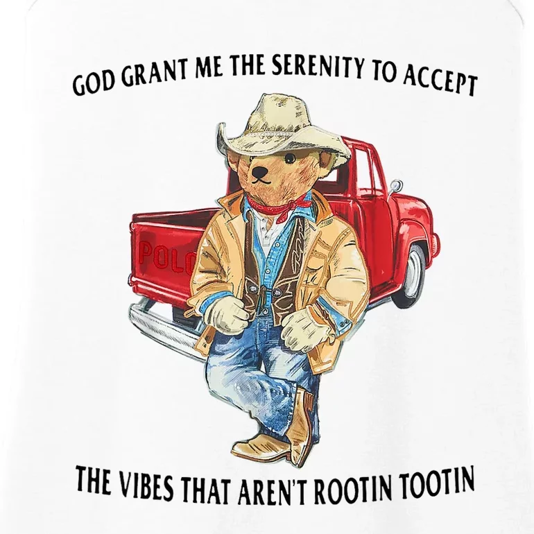 God Grant Me The Serenity To Accept The Vibes That Aren’t Rootin Tootin Funny Ladies Essential Tank