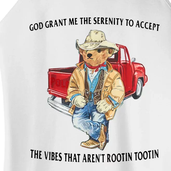 God Grant Me The Serenity To Accept The Vibes That Aren’t Rootin Tootin Funny Women’s Perfect Tri Rocker Tank