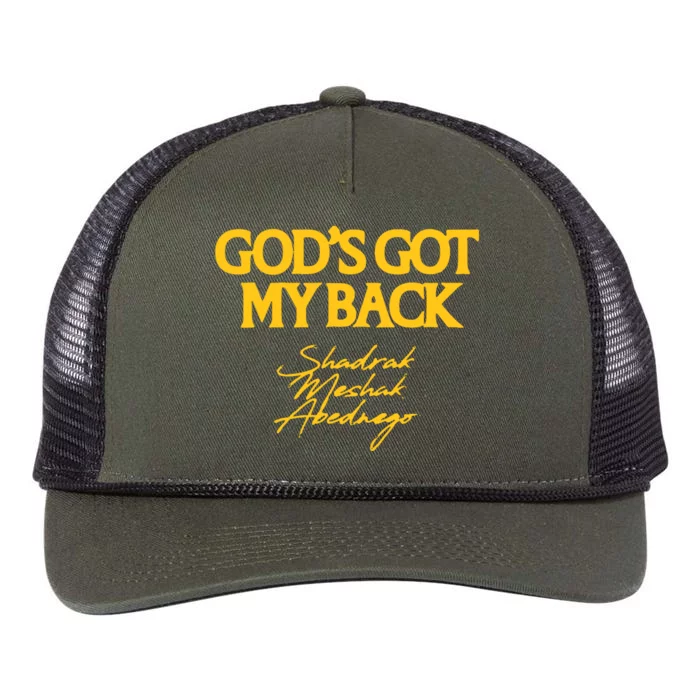 Gods Got My Back Shadrach Meshach Abedne Retro Rope Trucker Hat Cap