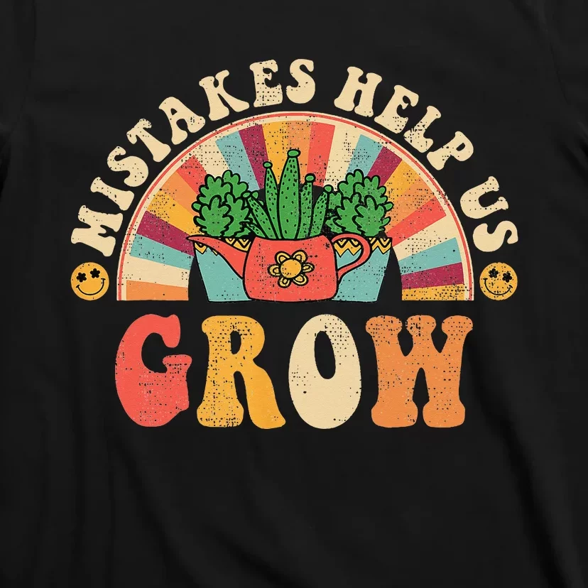 Groovy Growth Mindset Positive Retro Teachers T-Shirt