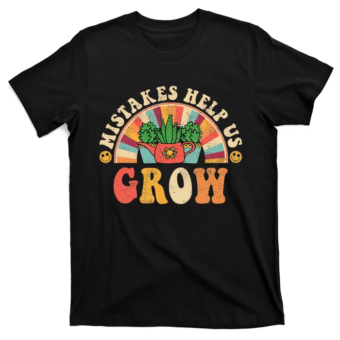 Groovy Growth Mindset Positive Retro Teachers T-Shirt