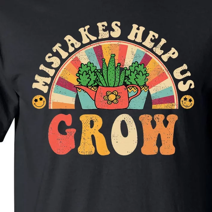 Groovy Growth Mindset Positive Retro Teachers Tall T-Shirt